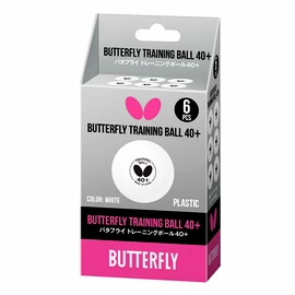 Balles Butterfly Training Ball 40+ White (6 ks)