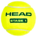 Balles de tennis pour enfant Head  Stage 1 Green 72B