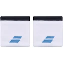 Bandeaux anti-sueur Babolat  Logo Wristband White/Drive Blue