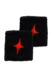 Bandeaux anti-sueur Starvie Black Wristband Red Star 2 Pack