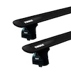 Barres de toit Thule avec EVO WingBar Black BMW 3-Series (E46) 4-dr Berline avec des points fixes 02-05