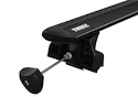 Barres de toit Thule avec EVO WingBar Black Dacia Sandero 5-dr Hatchback avec un toit nu 08-12