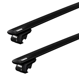 Barres de toit Thule avec EVO WingBar Black Fiat Fiorino 3-dr Fourgon avec barres de toit (hagus) 08-24