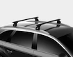 Barres de toit Thule avec EVO WingBar Black Fiat Fiorino 4-dr Fourgon avec des points fixes 08+