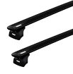 Barres de toit Thule avec EVO WingBar Black Fiat Stilo 3-dr Hatchback avec des points fixes 02-07