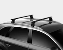 Barres de toit Thule avec EVO WingBar Black Holden Barina 3-dr Hatchback avec des points fixes 2000