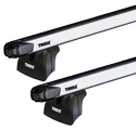 Barres de toit Thule avec SlideBar Mitsubishi Galant 5-dr Hatchback avec des points fixes 88-96