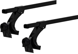 Barres de toit Thule avec SquareBar JMC Wrangler (Hard Top) 4-dr SUV avec goulotte de drainage 06+