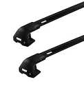 Barres de toit Thule Edge Black Audi A1 3-dr Hatchback avec un toit nu 17+