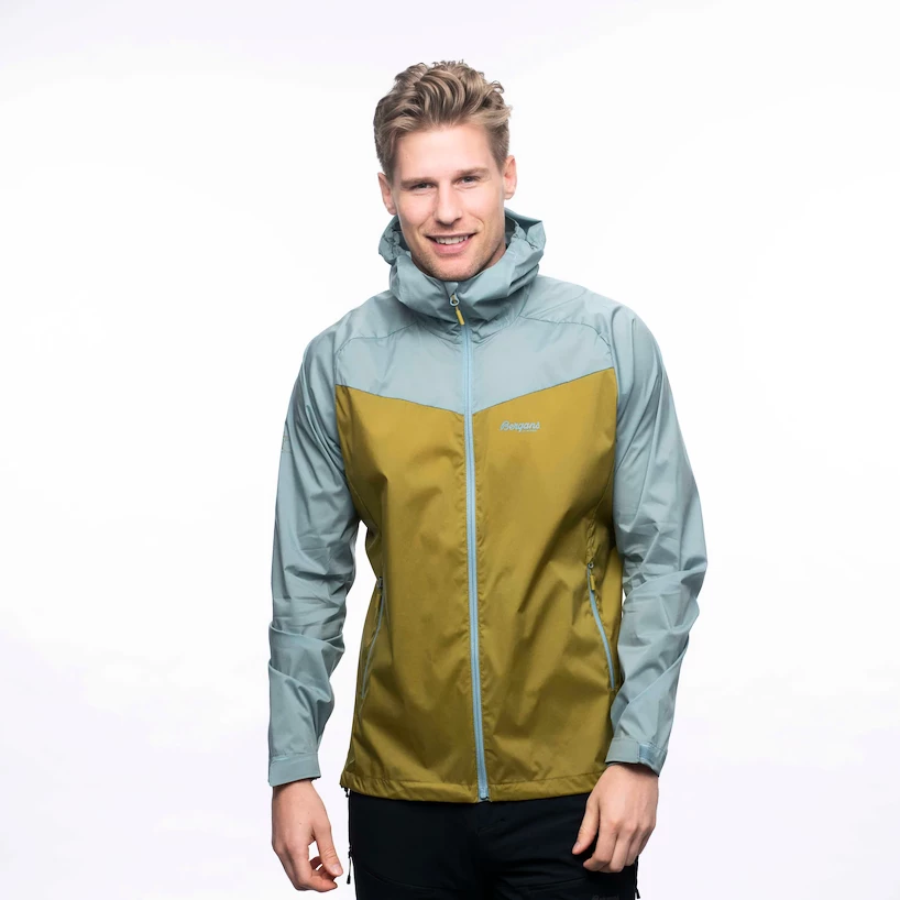 Blouson pour homme Bergans Microlight Jacket Olive Green Smoke Blue Sportega