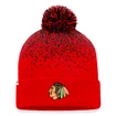 Bonnet d'hiver Fanatics Iconic Gradiant Iconic Gradiant Beanie Cuff with Pom Chicago Blackhawks