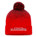 Bonnet d'hiver Fanatics Iconic Gradiant Iconic Gradiant Beanie Cuff with Pom Chicago Blackhawks