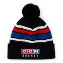 Bonnet de ski CCM Vintage Fall Pom Knit Black Senior