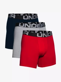 Caleçons pour homme Under Armour  Charged Cotton 6in 3 Pack-RED