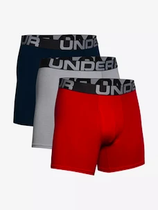 Caleçons pour homme Under Armour  Charged Cotton 6in 3 Pack-RED