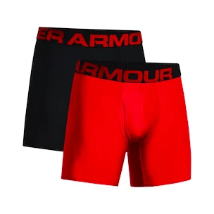 Caleçons pour homme Under Armour  Tech 6in 2 Pack-RED