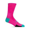 Chaussettes de cyclisme Giro HRC  Team Neon Pink/Screaming Teal