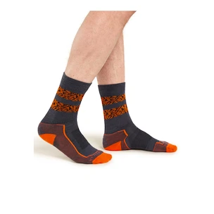 Chaussettes pour homme Icebreaker Merino Hike+ Light Crew Natural Summit Graphite/Blaze/Black