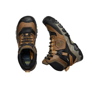 Chaussures d'extérieur pour homme Keen Ridge Flex Mid Wp Bison/Golden Brown