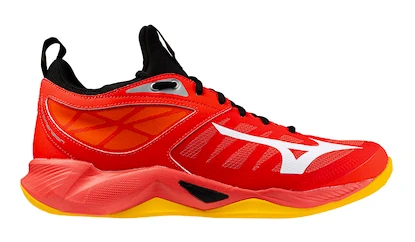 Chaussures d'intérieur pour homme Mizuno  WAVE DIMENSION Radiant Red/White/Carrot Curl