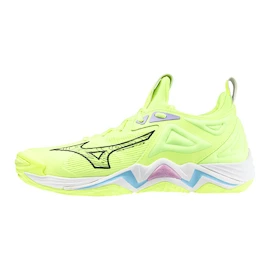 Chaussures d'intérieur pour homme Mizuno Wave Momentum 3 Neo Lime/Black/Splish Splash