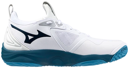 Chaussures d'intérieur pour homme Mizuno  WAVE MOMENTUM 3 White/Sailor Blue/Silver