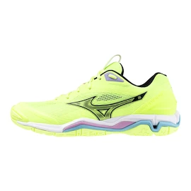 Chaussures d'intérieur pour homme Mizuno Wave Stealth 6 Neo Lime/Black/Splish Splash