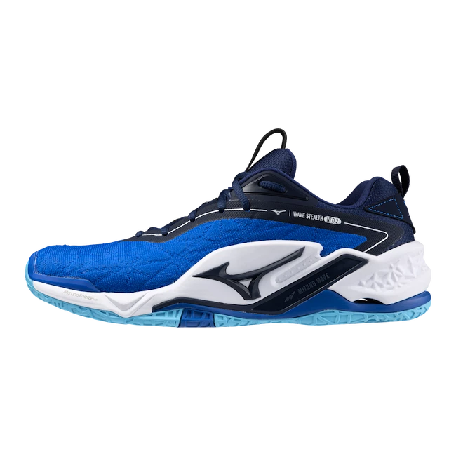 Chaussures d interieur pour homme Mizuno Wave Stealth Neo 2 Mugen Blue White Sportega