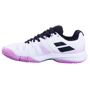 Chaussures de padel pour femmes Babolat  Sensa Women White/ Lilac