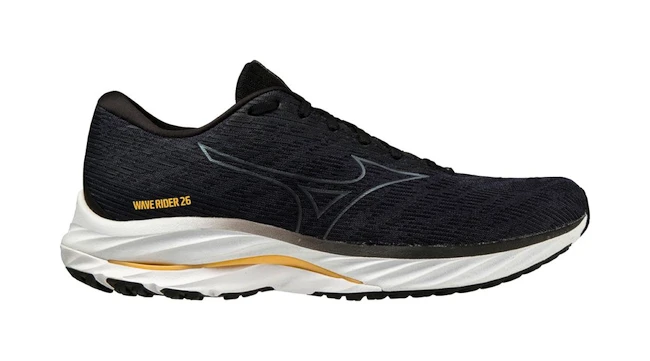 Chaussures de running pour homme Mizuno Wave Rider 26 Odyssey Gray Metallic Gray Pale Marigold UK 15 Sportega