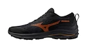 Chaussures de running pour homme Mizuno  Wave Rider Gtx Black/Nasturtium/Carrot Curl  UK 9,5