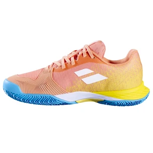 Chaussures de tennis pour enfant Babolat Jet Mach 3 All Court Girl Coral/Gold Fusion