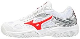 Chaussures de tennis pour enfant Mizuno Breakshot 3 CC White/IgnititonRed