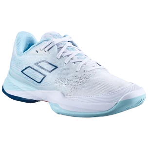 Chaussures de tennis pour femme Babolat Jet Mach 3 All Court Women White/Angel Blue