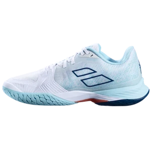 Chaussures de tennis pour femme Babolat Jet Mach 3 All Court Women White/Angel Blue