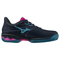 Chaussures de tennis pour femme Mizuno Wave Exceed Light 2 W Padel Midnight Navy/Fuchsia Purple