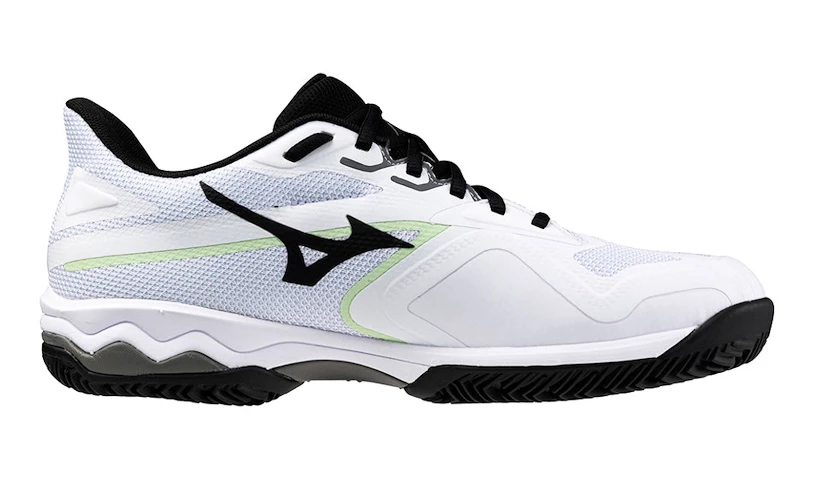 Chaussures de tennis pour homme Mizuno Wave Exceed LIGHT 2 CC White Metallic Gray Black Sportega