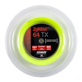 Cordage de raquette de badminton Ashaway Zymax 64 TX Optic Yellow Rolle