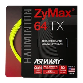 Cordage de raquette de badminton Ashaway Zymax 64 TX Optic Yellow Set