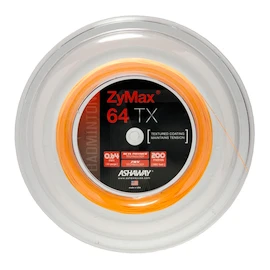 Cordage de raquette de badminton Ashaway Zymax 64 TX Orange Rolle