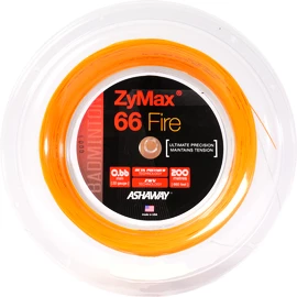 Cordage de raquette de badminton Ashaway ZyMax 66 Fire Power Orange - 200 m