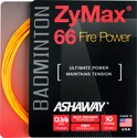 Cordage de raquette de badminton Ashaway  ZyMax 66 Fire Power Orange