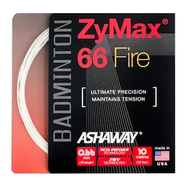 Cordage de raquette de badminton Ashaway Zymax 66 Fire White Set