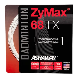 Cordage de raquette de badminton Ashaway Zymax 68 TX White Set