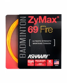 Cordage de raquette de badminton Ashaway ZyMax 69 Fire Orange