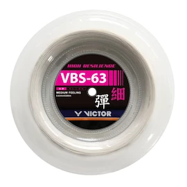 Cordage de raquette de badminton Victor VBS-63 White Reel 200 m