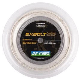 Cordage de raquette de badminton Yonex Exbolt 68 White (200 m)