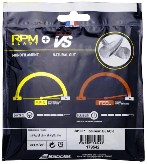 Cordage de tennis Babolat RPM Blast 125 RPM Soft 130 Sportega