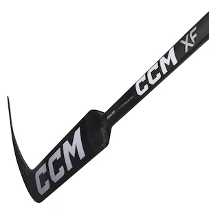 Crosse de gardien de but en matière composite CCM Tacks XF Black/Grey Junior 21 pouces, L (Regular)