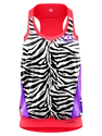 Débardeur pour femme Crazy Idea  Top Break Black/Zebra